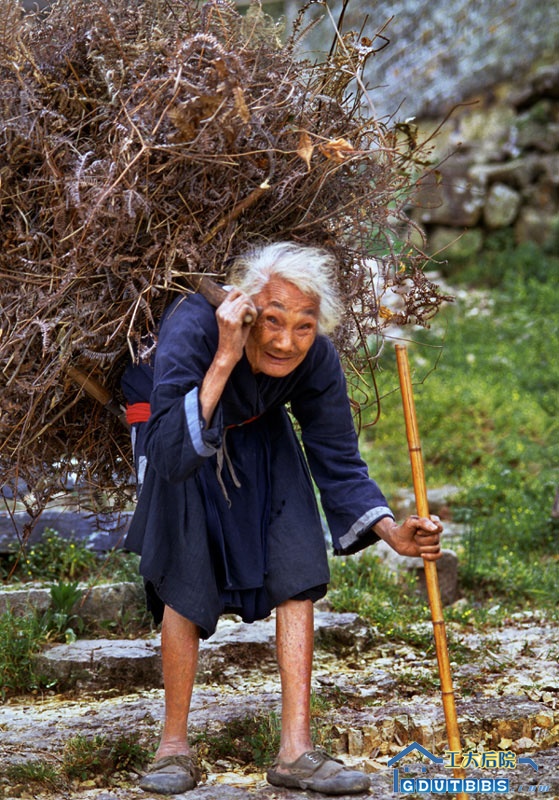 7.为了生活,这位老婆婆,用她几乎没有力量的身体在.....