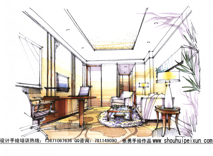 室内马克笔渲染课堂示范8帖.jpg